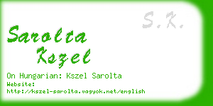 sarolta kszel business card